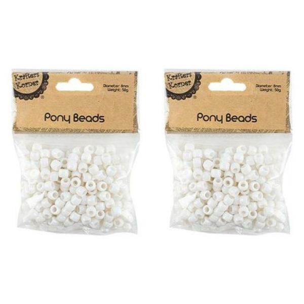 White Pony Beads 8Mm – 50G  |   Diy Craft Arts & Craft Diy Craft