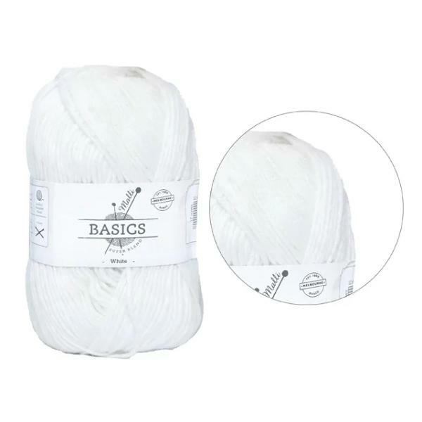 White Super Blend Basic Yarn – 100G  |   Wool & Yarn Arts & Craft Wool & Yarn