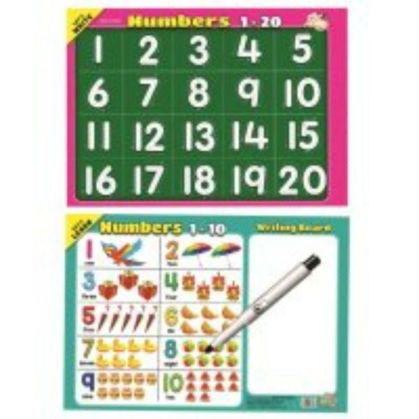 Writing Board Lets Write Numbers 1-20 – 375Mm X 265Mm X 3Mm  |   Educational Books Arts & Craft Educational Books