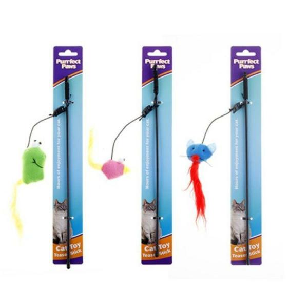 Cat Toy Teaser Stick – 31.5Cm  |   Pet Toys Pet Supplies Assorted