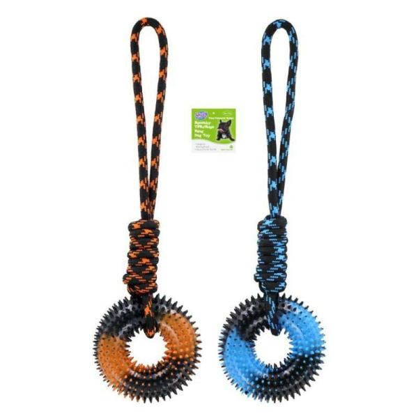 Dual Coloured Series Tpr/Rope Ring Dog Toy – 48Cm X 12Cm X 4Cm  |   Pet Toys Pet Supplies Pet Toys