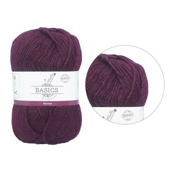 Maroon Super Blend Basic Yarn – 100G  |   Wool & Yarn Arts & Craft Wool & Yarn