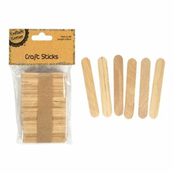 100 Pack Natural Craft Sticks – 6.3Cm X 1Cm  |   Diy Craft Arts & Craft Diy Craft