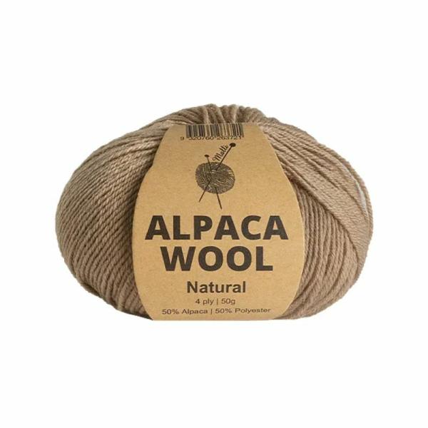 Natural Alpaca Wool Mix Yarn – 50G  |   Wool & Yarn Arts & Craft Brown