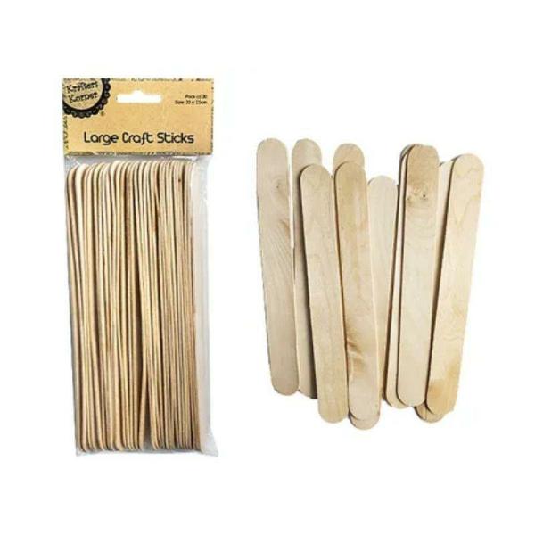 30 Pack Giant Craft Sticks – 2.5Cm X 20Cm  |   Stickers & Decorations Arts & Craft Stickers & Decorations