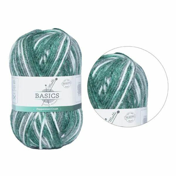 Multi Peppermint Crush Basic Super Blend Yarn – 100G  |   Wool & Yarn Arts & Craft Wool & Yarn