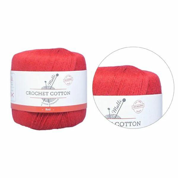 Red Super Strength Crochet Cotton Yarn – 50G  |   Wool & Yarn Arts & Craft Wool & Yarn