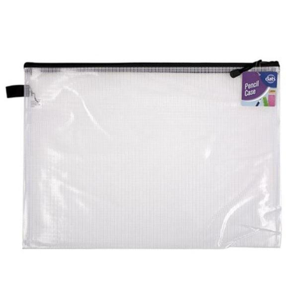 Clear Mesh 1 Zip Pencil Case – 34.5Cm X 24Cm  |   Stationery Arts & Craft Clear